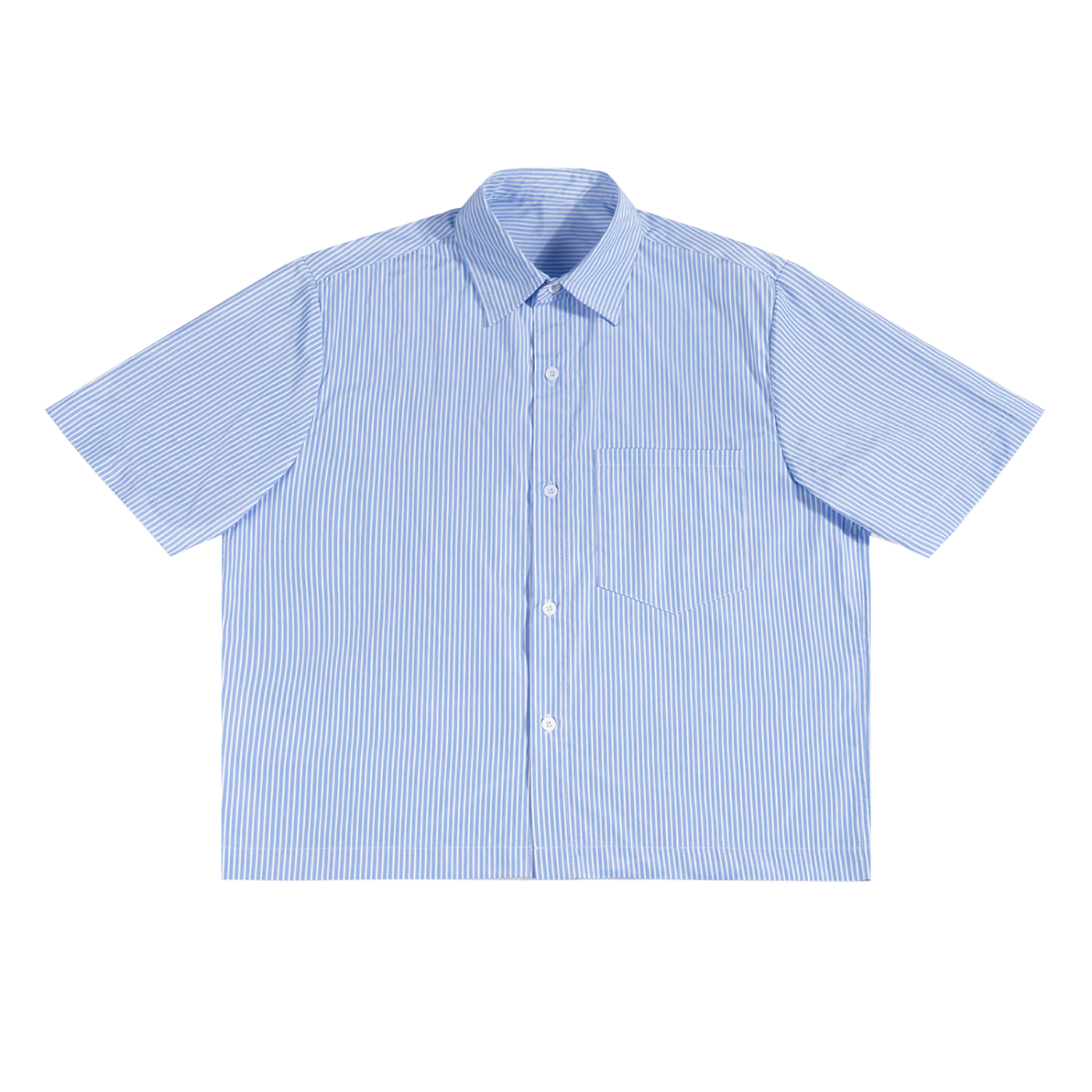 Vertical Stripe Boxy Shirt (Original Logo)