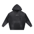 Vintage Washed Frayed Fleece Hoodie