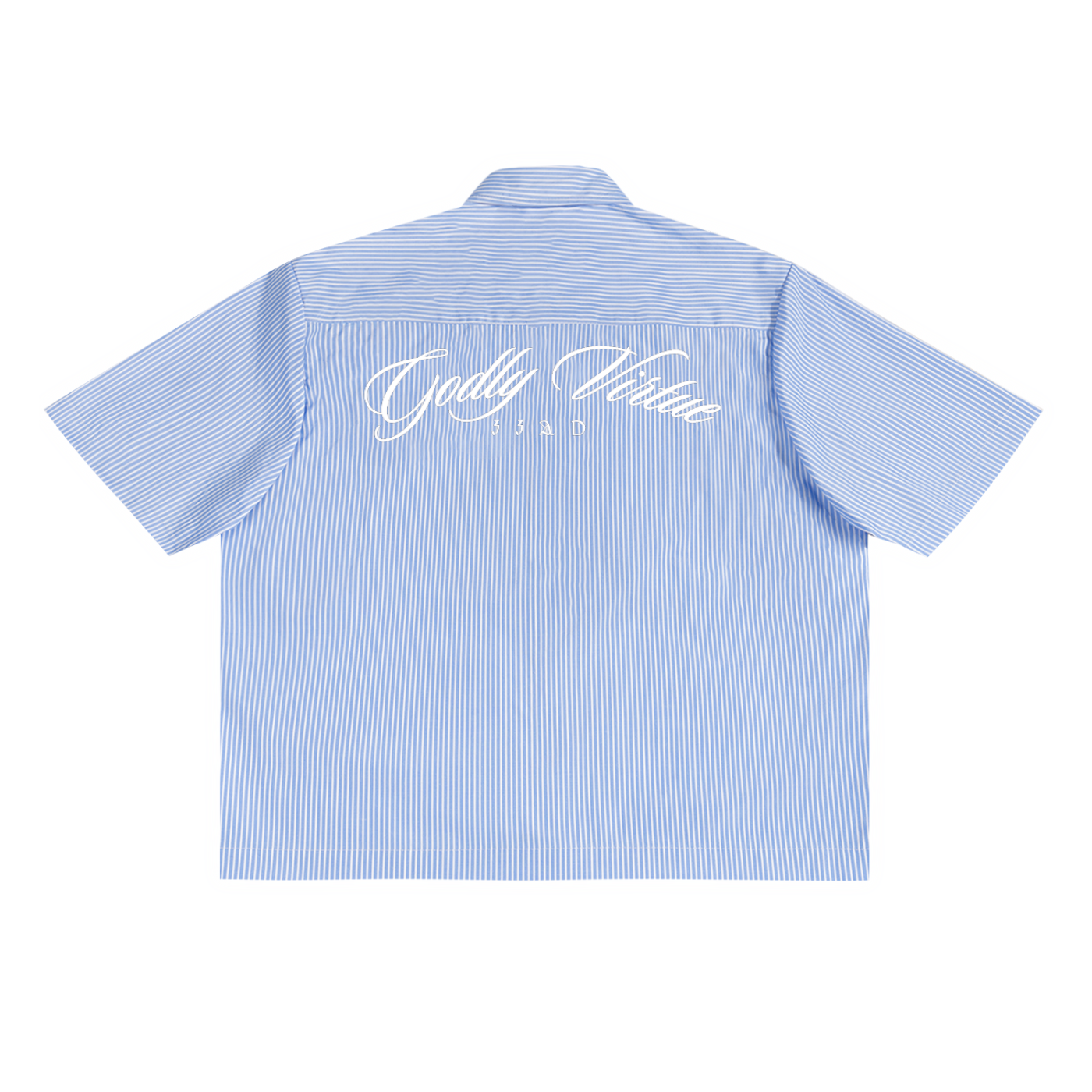 Vertical Stripe Boxy Shirt (Original Logo)