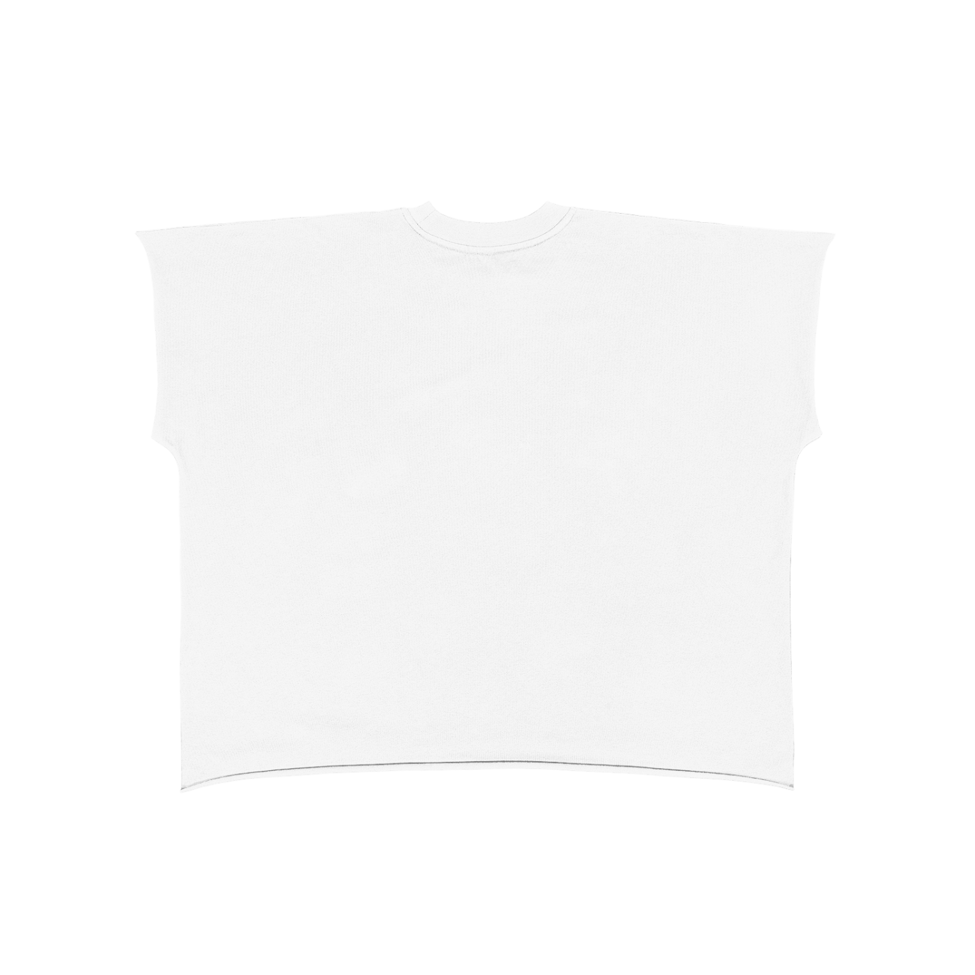 Distressed Edge Boxy Half Sleeve T-Shirt