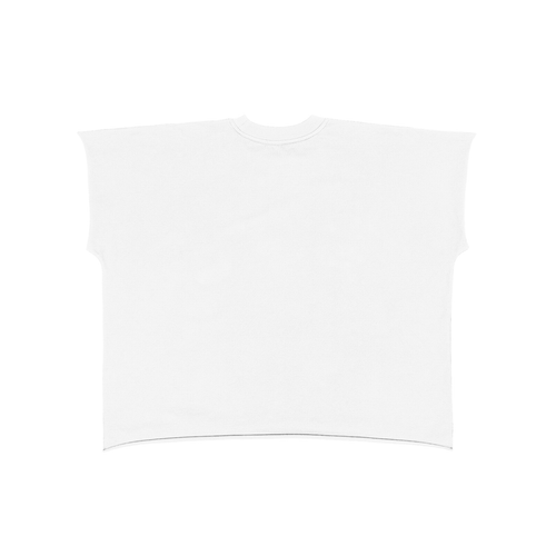 Distressed Edge Boxy Half Sleeve T-Shirt