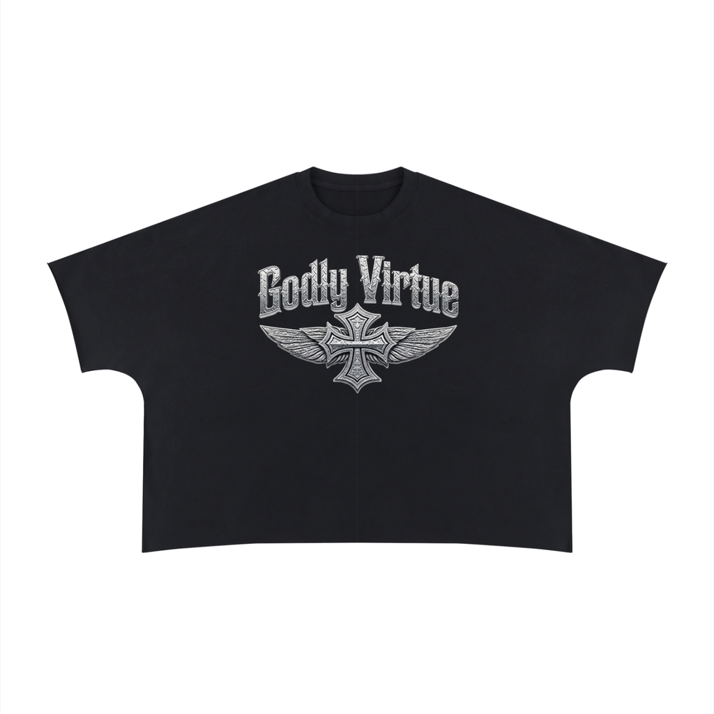 Unisex Boxy Oversized Raw Edge T-Shirt