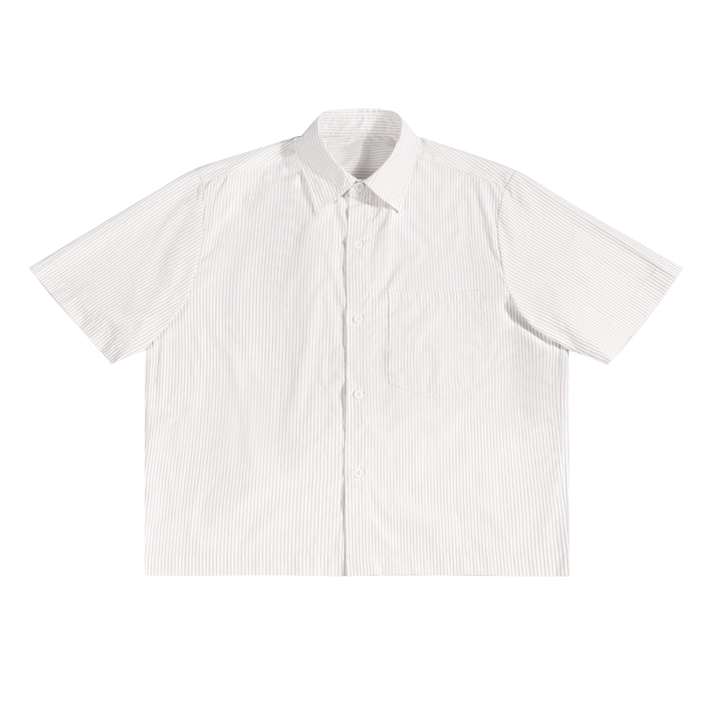 Vertical Stripe Boxy Shirt (Original Logo)
