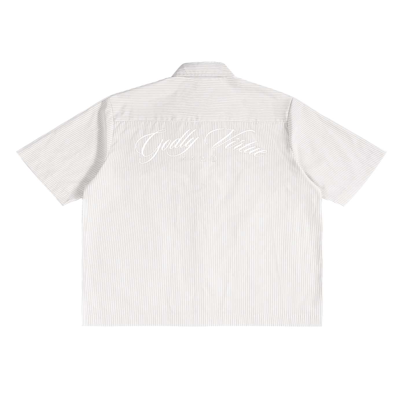 Vertical Stripe Boxy Shirt (Original Logo)