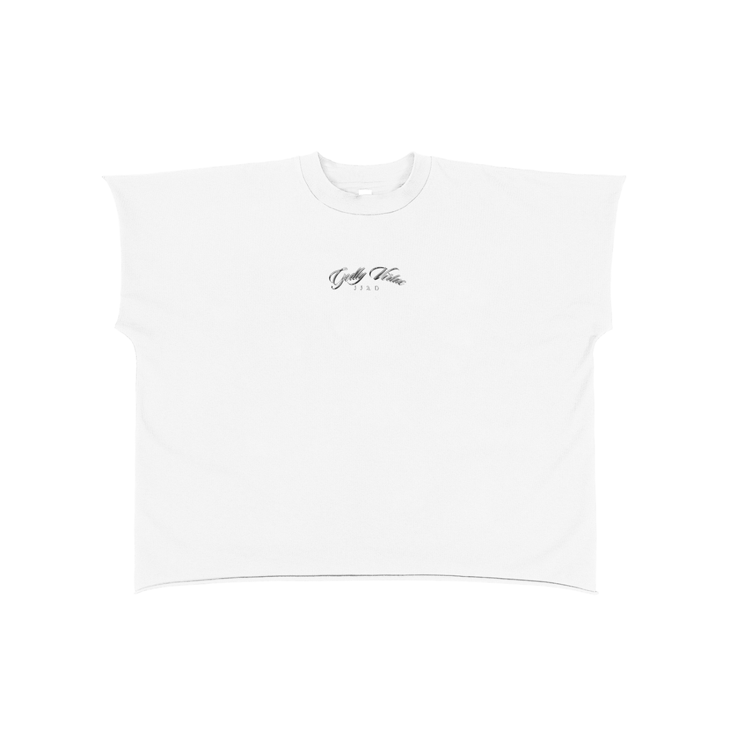 Distressed Edge Boxy Half Sleeve T-Shirt