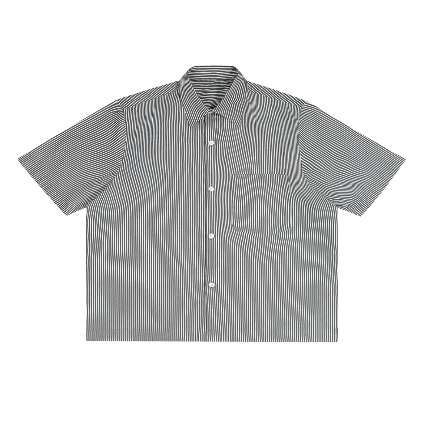 Vertical Stripe Boxy Shirt (Original Logo)