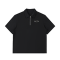 Half-Zip (Silver) Cotton Golf Polo